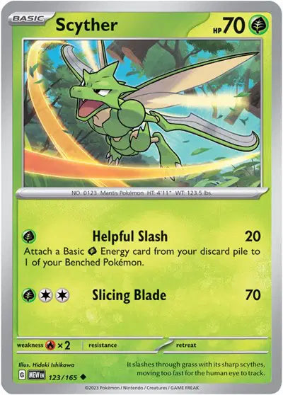Pokémon TCG - SV151 - Scyther (123/165) (NM)