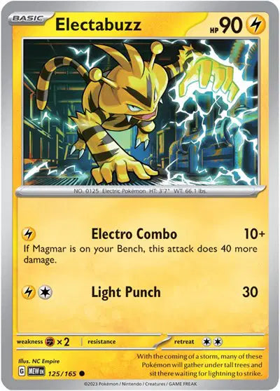 Pokémon TCG - SV151 - Electabuzz (125/165) (NM)