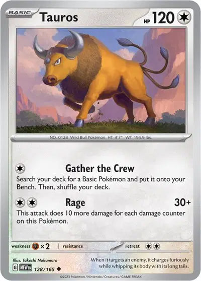 Pokémon TCG - SV151 - Tauros (128/165) (NM)