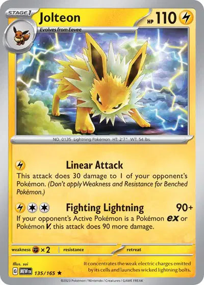 Pokémon TCG - SV151 - Jolteon (135/165) (NM)