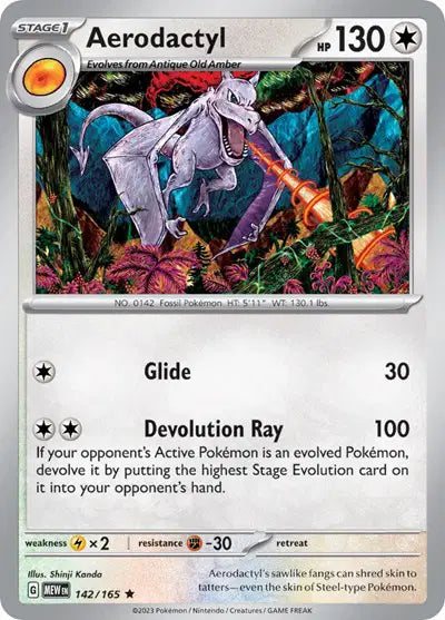 Pokémon TCG - SV151 - Aerodactyl (142/165) (NM)