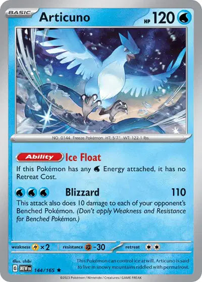 Pokémon TCG - SV151 - Articuno (144/165) (NM)