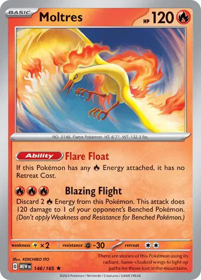 Pokémon TCG - SV151 - Moltres (146/165) (NM)