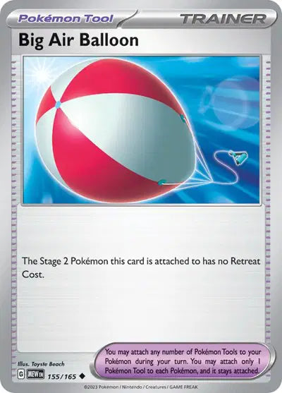 Pokémon TCG - SV151 - Big Air Balloon (155/165) (NM)