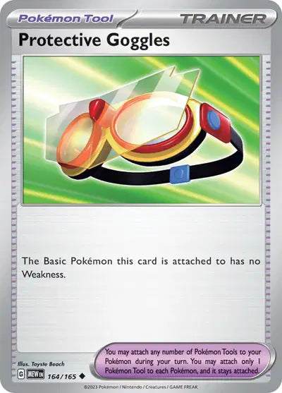 Pokémon TCG - SV151 - Protective Goggles (164/165) (NM)