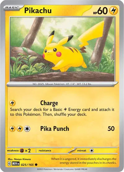 Pokémon TCG - SV151 - Pikachu (025/165) (NM)