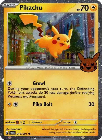 Pokémon TCG - Halloween 2024 - Pikachu (Cosmos Holo) (018/091)