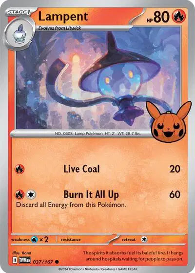 Pokémon TCG - Halloween 2024 - Lampent (037/167)