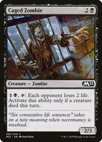 MTG — Core Set 2021 — Caged Zombie #91 (NM)