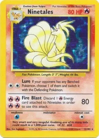 Pokémon TCG - Base Set (Unlimited) - Ninetales #12 (NM/LP)