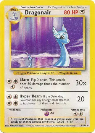 Pokémon TCG - Base Set (Unlimited) - Dragonair #18 (NM/LP)