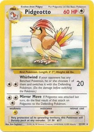 Pokémon TCG - Base Set (Unlimited) - Pidgeotto #22 (NM/LP)