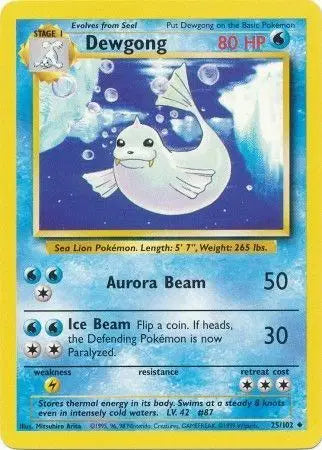 Pokémon TCG - Base Set (Unlimited) - Dewgong #25 (NM/LP)