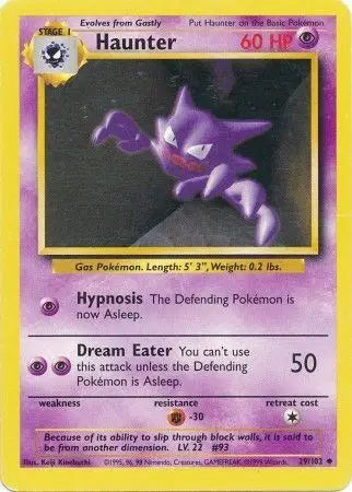 Pokémon TCG - Base Set (Unlimited) - Haunter #29 (NM/LP)