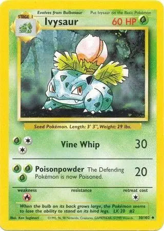 Pokémon TCG - Base Set (Unlimited) - Ivysaur #30 (NM/LP)