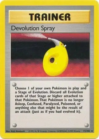 Pokémon TCG - Base Set (Unlimited) - Devolution Spray #72 (NM/LP)